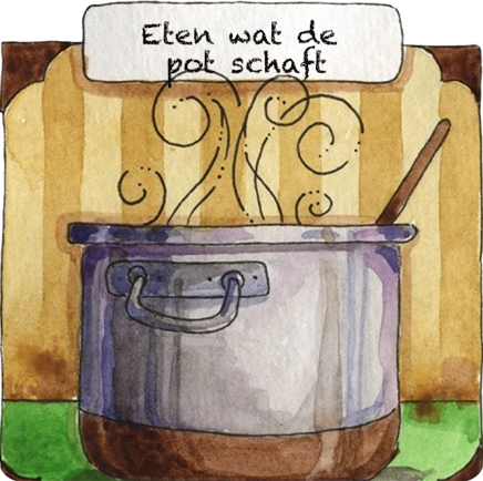 Eten wat de pot schaft in de Snor