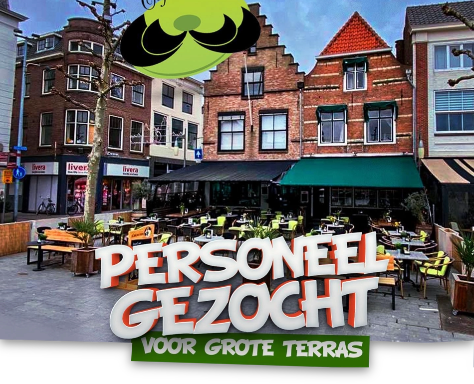 Personeel gezocht voor grote terras